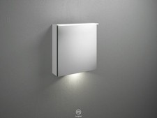 armoire de toilette burgbad Badu avec lampe à poser LED, une butée de porte à...