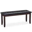 Upholstered PU Dining Room Bench Solid Wood Button Tufted Dining Room Bench