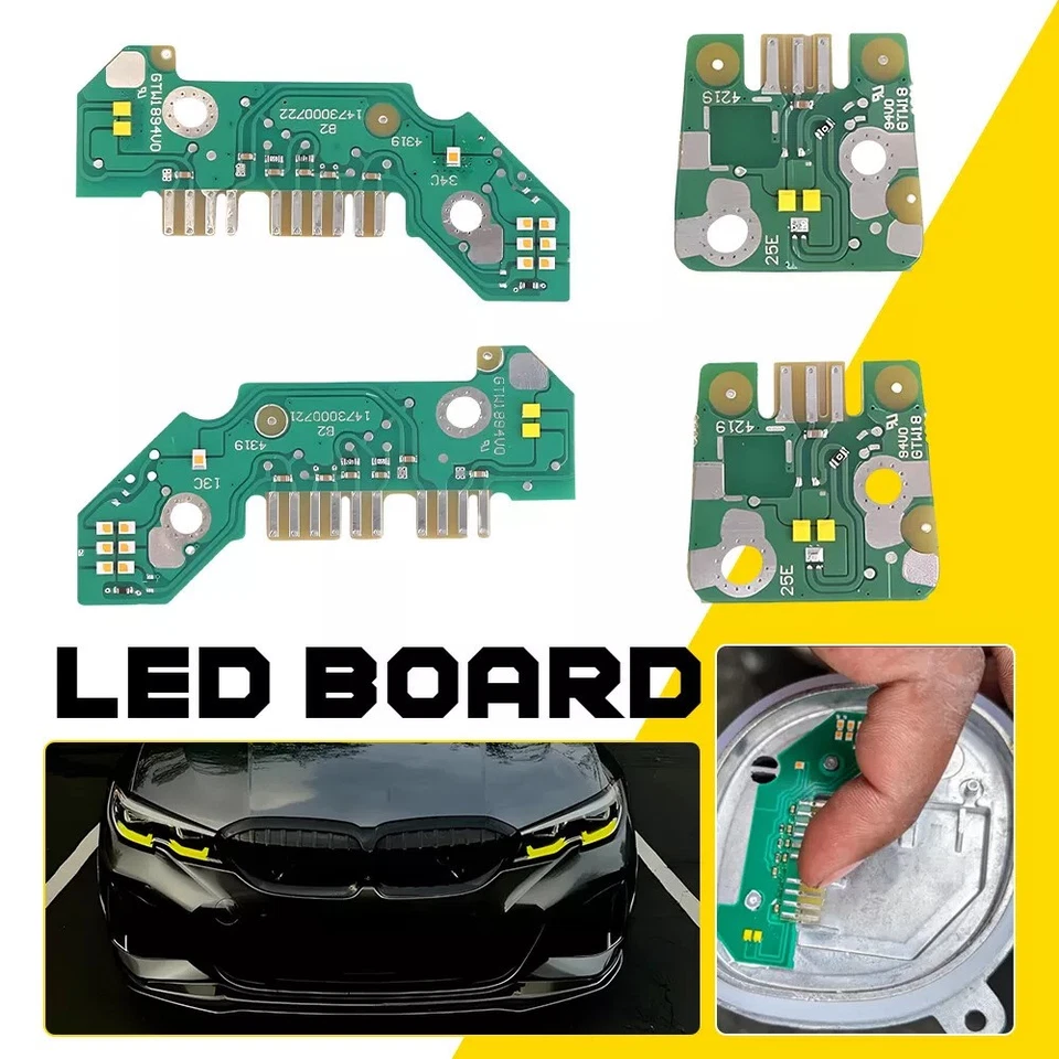 Yellow DRL Boards For 2021 BMW G20 330i 330IX M340i M340iX S5A4A LED Headlight - Image 3 of 4