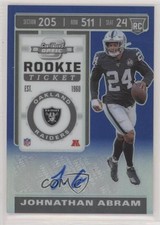 2019 Contenders Optic Rookie Ticket Blue Prizm 40/75 Johnathan Abram Auto uk2
