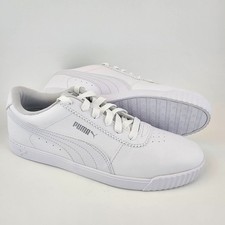 Puma Carina Slim Triple White Sneakers Women's Size 8.5 US 370548-02