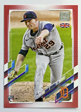 2021 Topps UK Edition RC #47 Tarik Skubal Red Parallel 3/5 Detroit Tigers