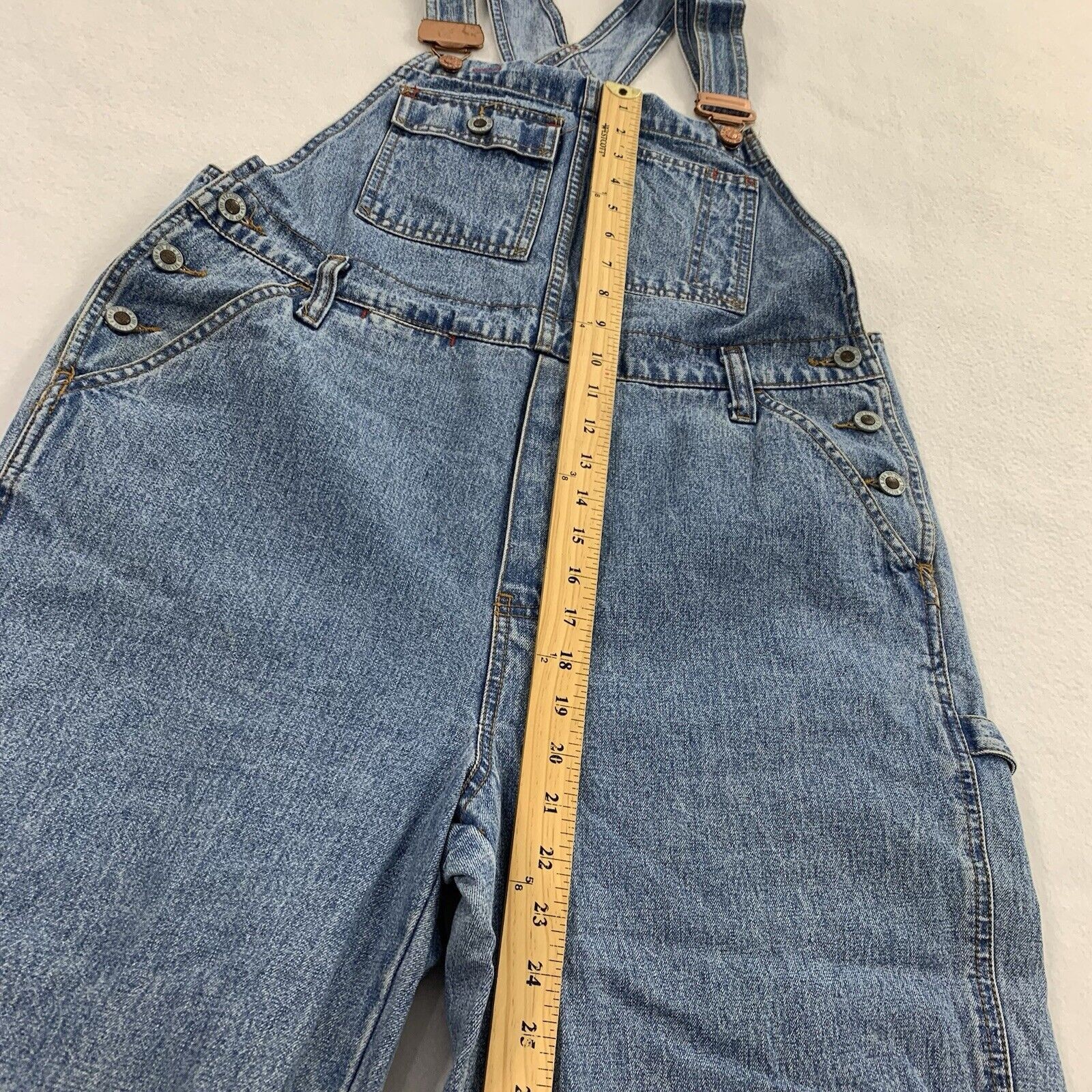 Vintage 1990s Levi's Silver Tab Denim Bibs Jeans Overalls Medium Womens Denim M image 8
