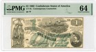 1862 CT-45 $1 The Confederate States of America (CTFT.) Note - PMG CU 64 — photo 1