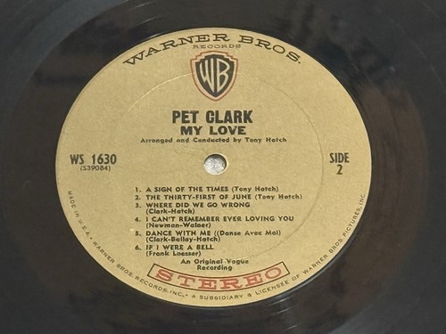 Petula Clark Vinyl Record My Love Vintage Record Album WS1630 - Picture 7 of 7