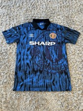 Men’s 1992/93 Manchester United Retro Vintage Away Football Shirt - Size Large