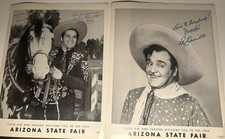 Autographed Pictures Cisco Kid Duncan Renaldo Diablo Pancho Leo Carillo 1954