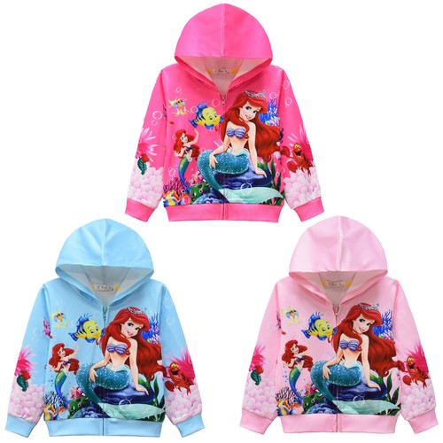 Costume cosplay sirenetta con cappuccio 2025 bambini Ariel cappotto casual con cappuccio cerniera - Foto 21 di 71