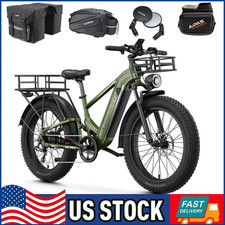 26" Fat Tire Electric Bikes for Adults 1800W 36MPH 85Mile Mountain offroad Ebike