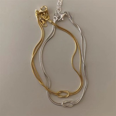 Trendiges geknotetes Armband aus Edelstahl für modischen Stil