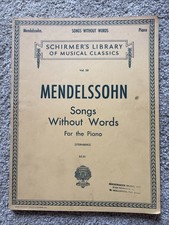 Schirmer's Library of Musicals Classics - Mendelssohn Songs Without Words