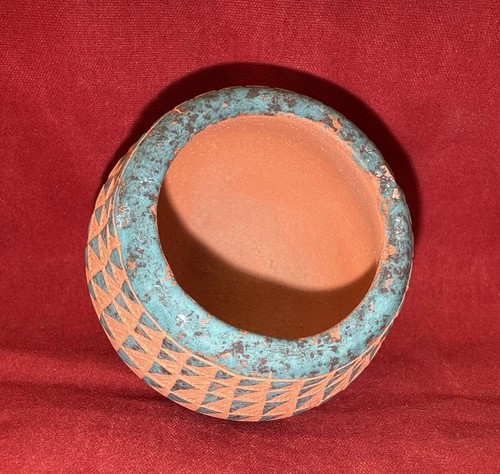 Signierter Vintage Indianer 2" Miniatur Acoma Pueblo Keramik Topf - Bild 2 von 5
