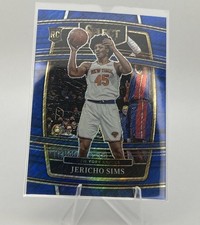 2021-22 Panini Select -Concourse Jericho Sims #87 Blue Shimmer Prizm (RC) Rookie