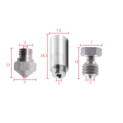 1 Set 3D-Druckerzubehör 3D-Druckerteile 1.75 Verbrauchsmaterial Düse Micro - 第 2/11 張圖片