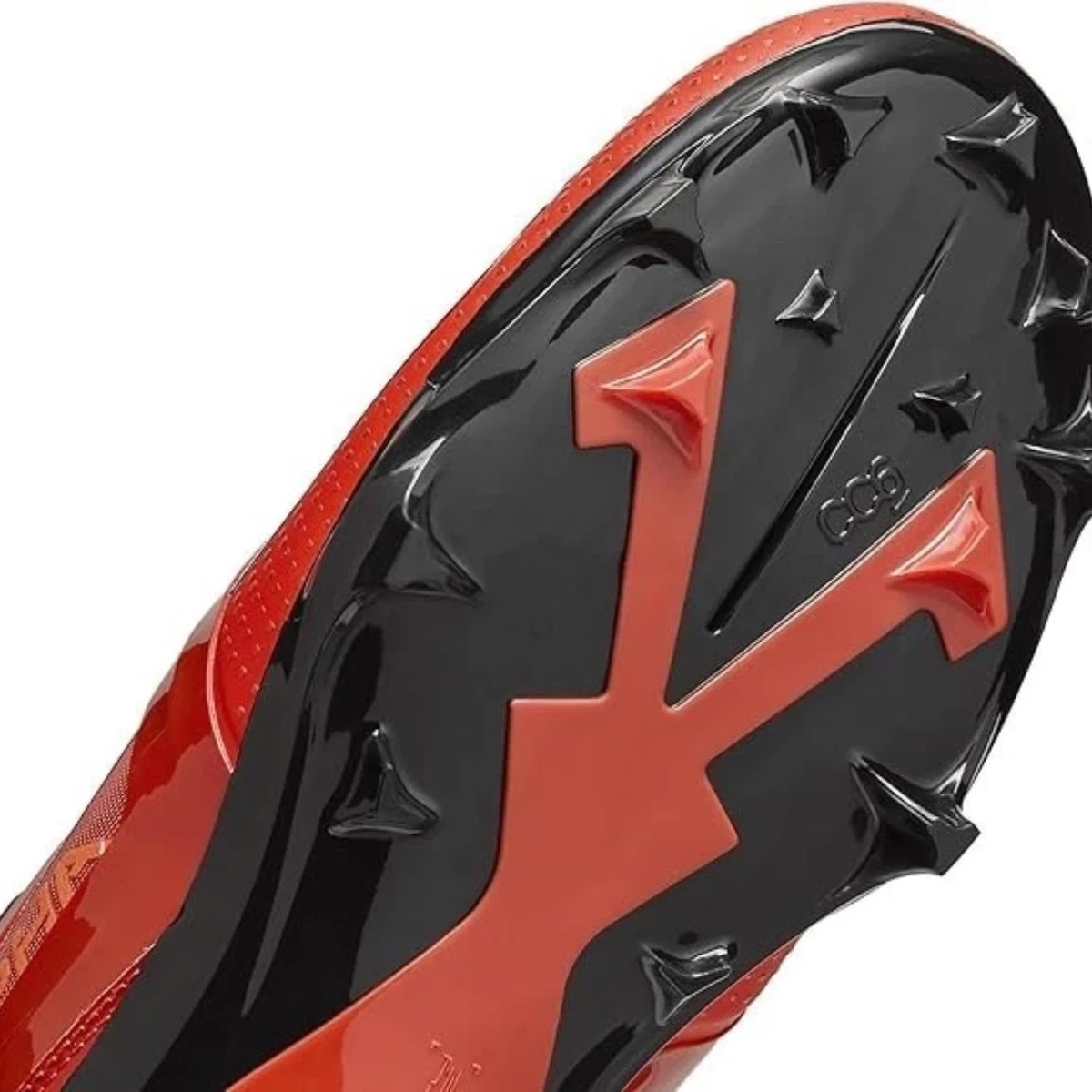 Size 8- Nike Alpha Menace 4 Pro  Red Black Football Cleats | FQ3984-600 Nike Alpha Menace 4 Shark NRG Red Football Cleats FQ4536-600  main image 4