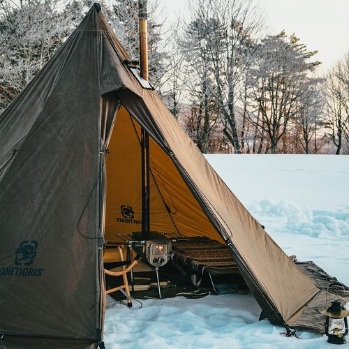 Rock Fortress Hot Tent with Stove Jack, 4 Season, 4-6 Person Tipi for camping - Picture 8 of 23