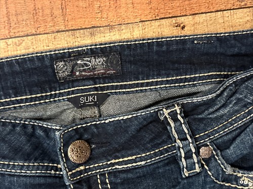 Pantalones de mezclilla Silver Jeans Co. Suki Bootcut ajustados medio adornados para mujer 34x30 - Imagen 3 de 16