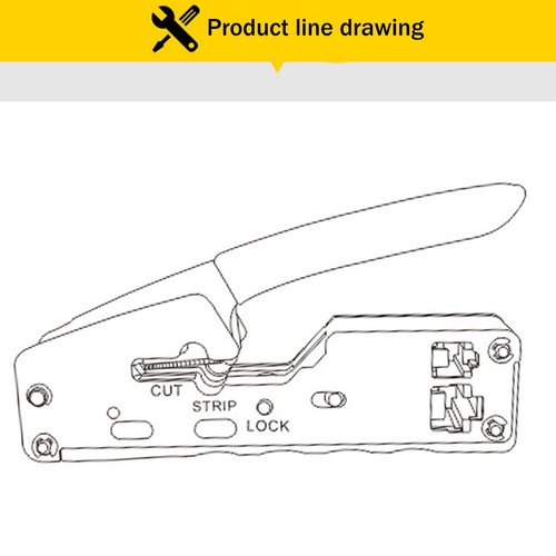 RJ45 Pass Through Crimp Tool for Cat5 Cat6 Modular Connector Ethernet Crimp9047 - Photo 2/7
