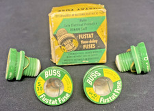 Buss Fustat Vintage Time-Delay Fuse 4-Pack Type S30 W/ Box