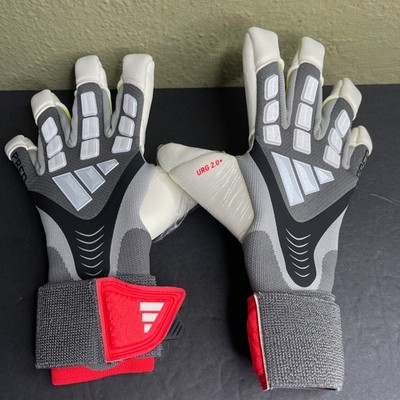 Adidas Predator Pro Hybrid Goalkeeper Gloves Size 7 Strap Soccer New Gray KC6351