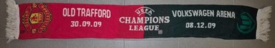 Manchester United vs VFL Wolfsburg Schal / CL 2009 /