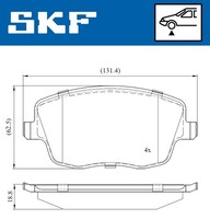 Vkbp 80517 Skf Bremsbelagsatz, Scheibenbremse FüR Seat,Skoda,Vw