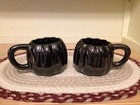 Anthropologie Black Noir Autumn Pumpkins Mug Set(2)