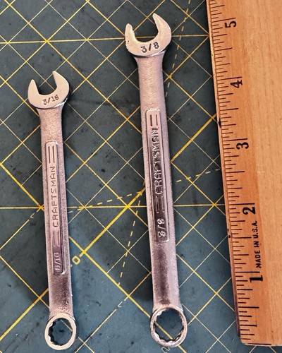 Set Of 2 Vintage Craftsman Combination 12pt Wrench 5/16 44691, 3/8 44693 VV - Picture 3 of 5