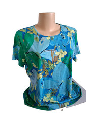 CROFT&BARROW woman Blouse floral 100% COTTON Casual Pull over sexy