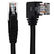 Cat 6 Ethernet Cable 90 Degree Right Angle 3.3 Ft RJ45 Network Patch Cord
