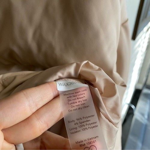 Chaqueta acolchada de cuero sintético tostado CALIA by Carrie Underwood nueva sin etiquetas talla grande XXL - Imagen 3 de 10