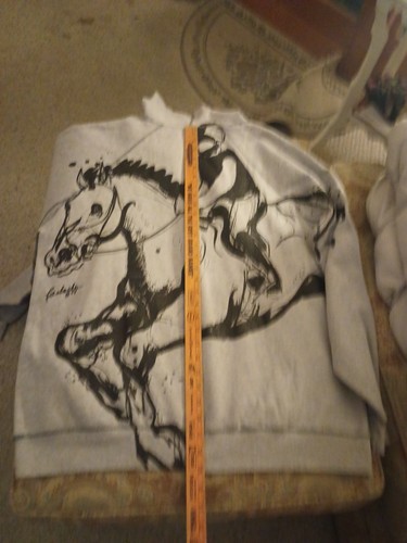 Beimer Hoodie Sweatshirt XL Horse Racing Graphics American Vintage Gray - Picture 21 of 23
