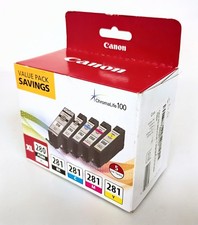 Genuine Canon PGI-280 XL / CLI-281 5 Color Pack Ink Tanks/Cartridges Sealed