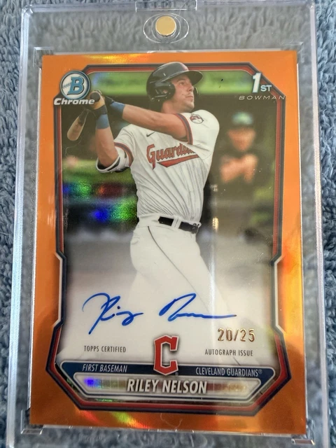 2026 Bowman Baseball Riley Nelson 1st Bowman Orange Chrome Auto /25