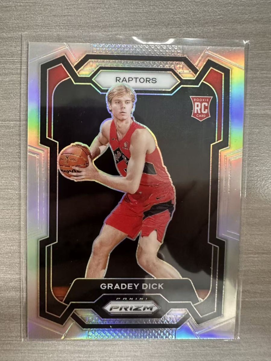 2023-24 PANINI PRIZM RAPTORS GRADEY DICK #134 RC SILVER