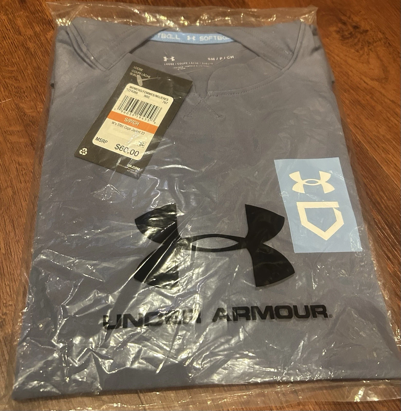 2 Under Armour Hoodie Jacket Women's Small Blue UA Softball Cage Lightweight NEW