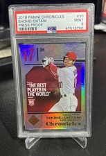 2018 Panini Chronicles Shohei Ohtani Press Proof #236/299 PSA 9 Rookie RC