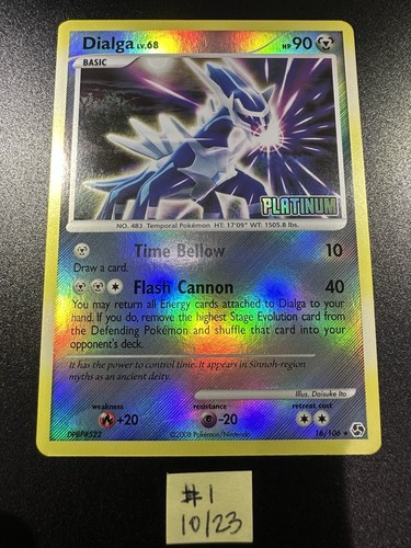 2008 Pokemon Dialga 16/106 Burger King Promo Stamped Platinum Reverse Vintage 1