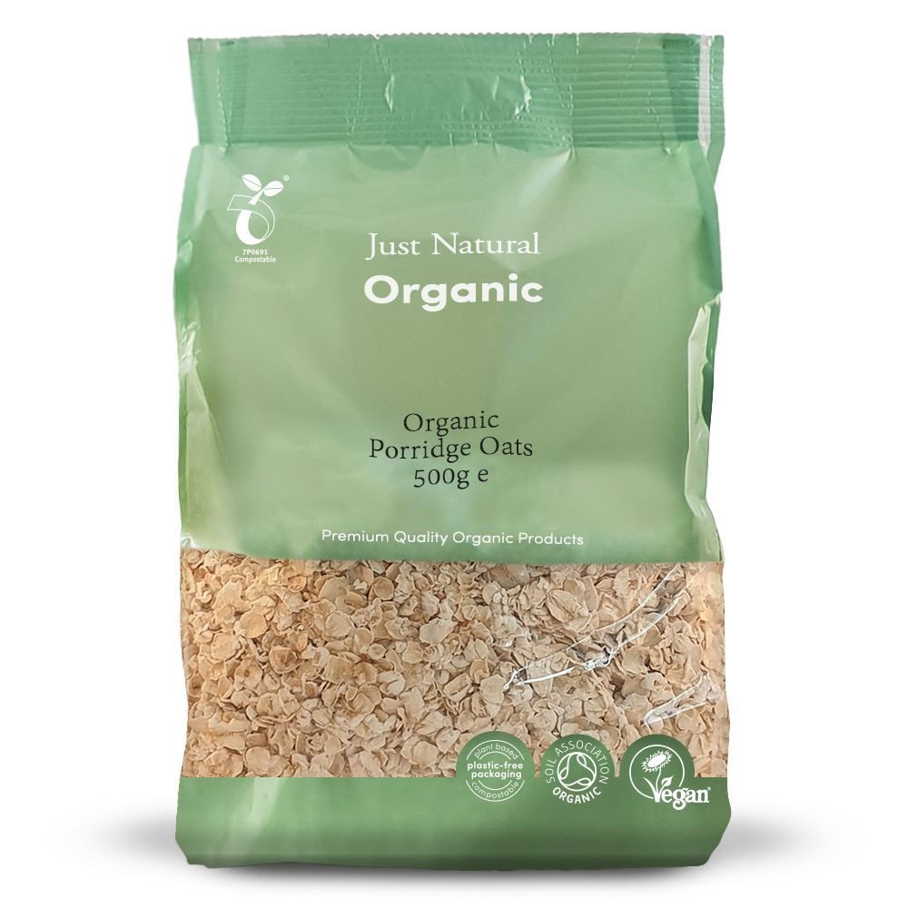 Just Natural Organic Organic Porridge Oats 500g - 2 Pack