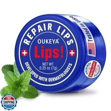 OUKEYA Lip Balm,0.25 Ounce,Medicated Lip Chapstick Medicated w/Beeswax,Petrol