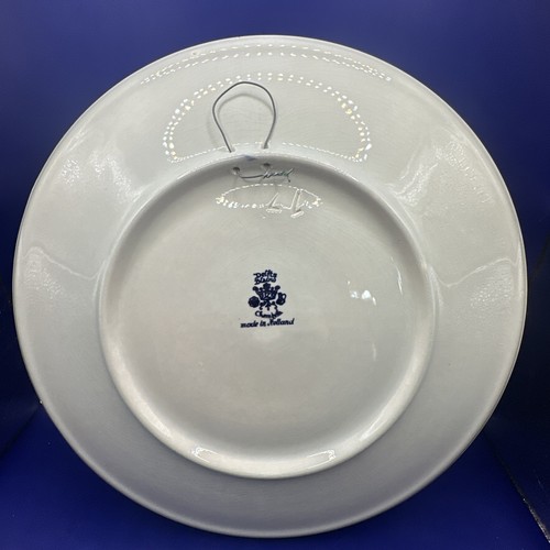 Vtg Chemkefa Delfts Blauw Wall Plate Horse with Carriage Holland 11 3/4" No. 17 - Picture 7 of 10