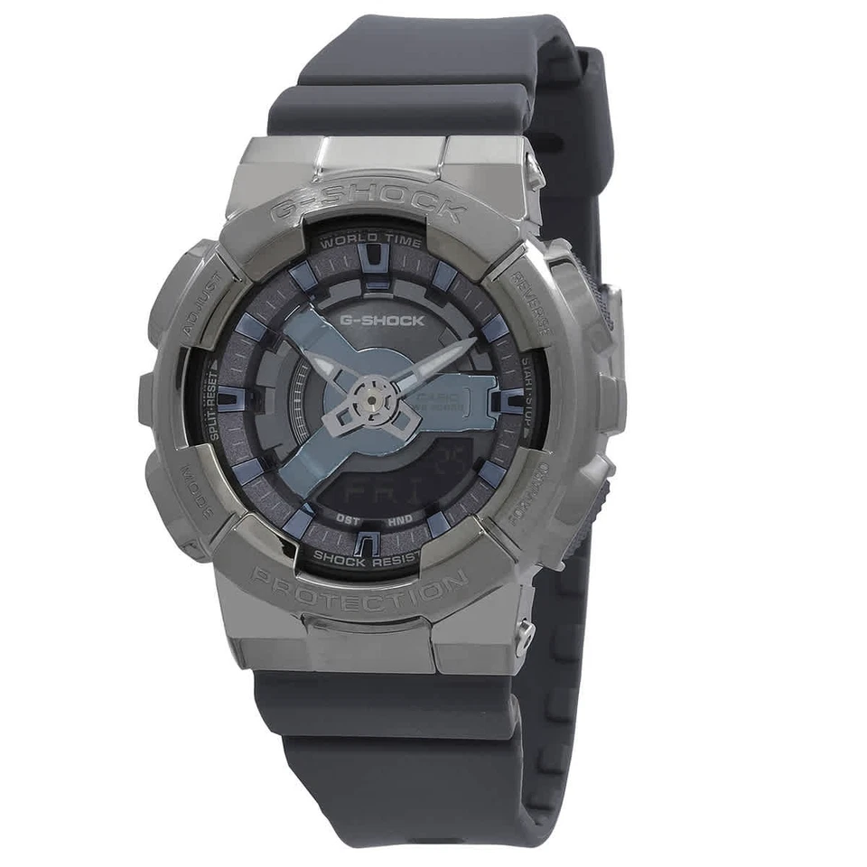 Reloj Casio G-Shock Alarm Hora Mundial Cuarzo Analógico-Digital Esfera Gris Damas