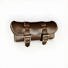 Brown Leather Motorcycle Tool Bag Bike Travel Bag