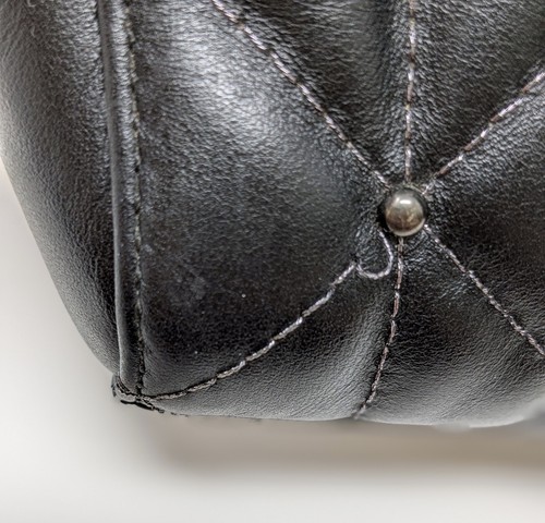 Sacoche bandoulière COACH Mini Blake cloutée diamant matelassé cuir noir - Photo 8/22