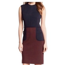 Tory Burch Brianna color block wool blend dress XL NWOT