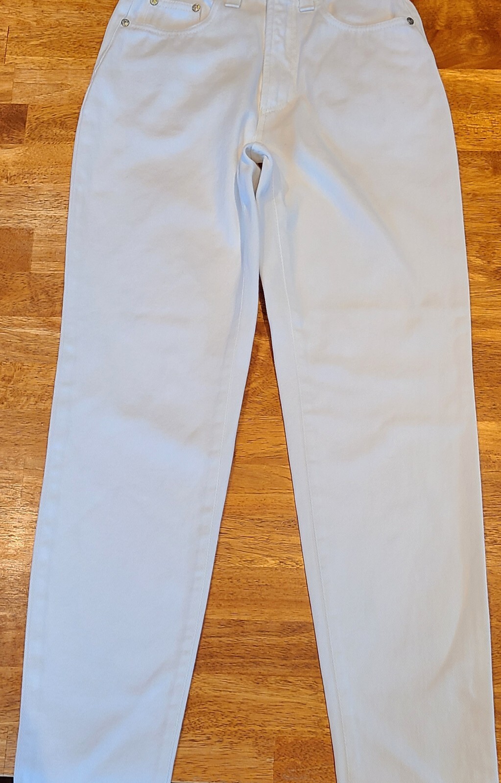 Vintage Versace Couture Jeans 90's White Jeans Ma… - image 11