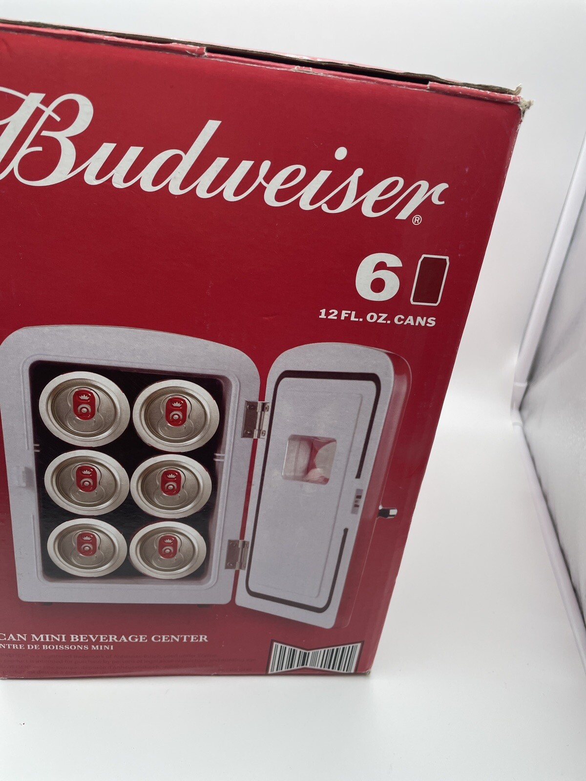 Collectors Red Budweiser Portable 6 Can Mini Fridge Car And House