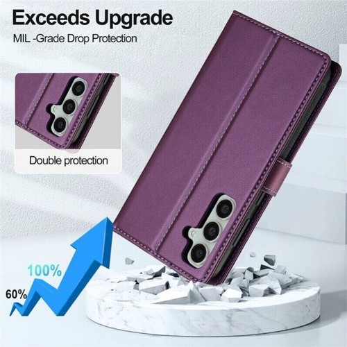 For Samsung S25 S24 S23 S22 Ultra Plus Removable Flip Cover Leather Wallet Case - Picture 60 of 77