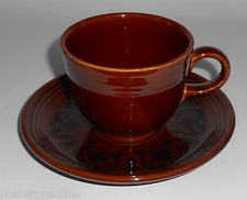 Vintage Fiesta Pottery Sheffield Amberstone Cup/Saucer Set