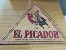 Insegna Legno Spagnola Triangolo El Picador Vintage 